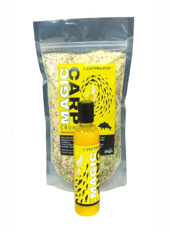 AUF HTERMINATOR Magic CARP Crumb 250GM and Magic CARP Fluid 100ML Fish Bait Combo (Banana Combo) - Image 2